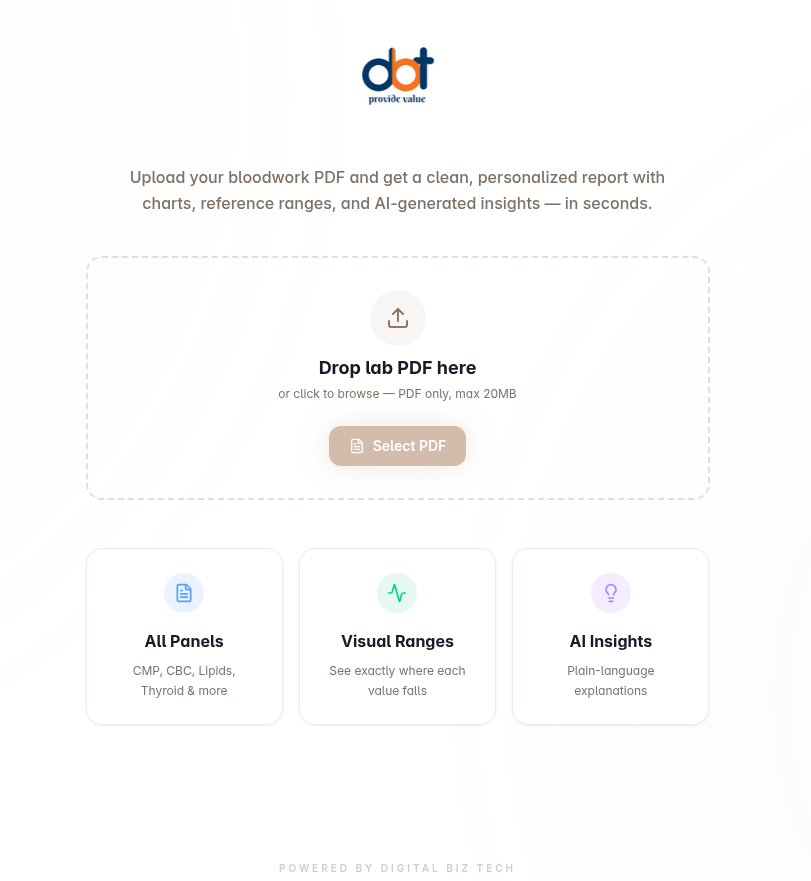 Upload Report Page